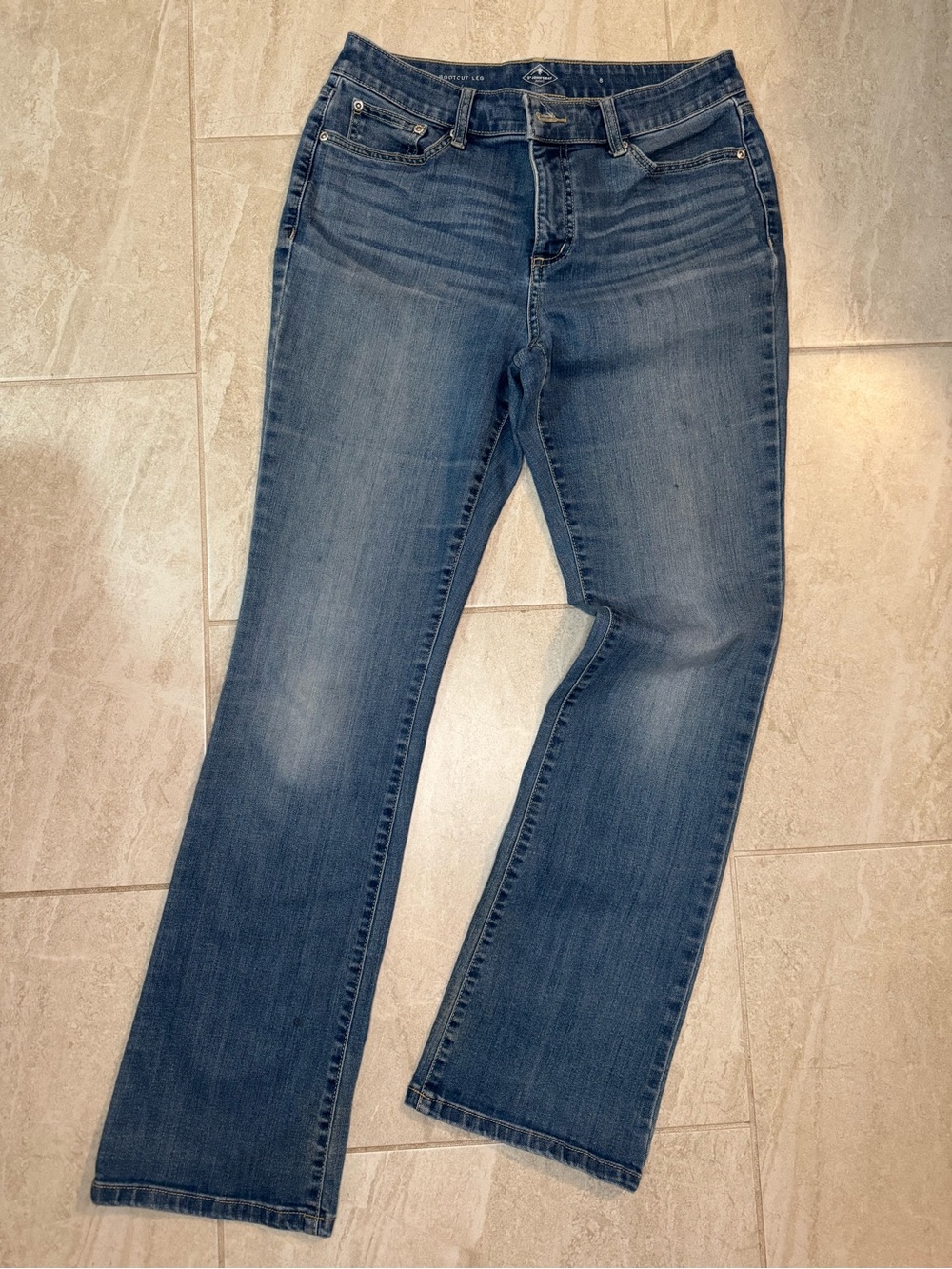 St. John's Bay Women's Boot Cut Jeans in Medium Blue Wash